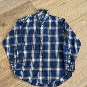 Brooks Brothers Mens 346 Original Fold Plaid  Flannel Button-Down Shirt size S